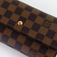 Cartera Louis Vuitton Sarah en lona Damier Ebene