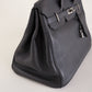 Bolso de Mano Hermès Birkin Noir 35 en Piel Negra