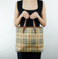 Bolso Tote Burberry Vintage Check de Lona Beige con Asas