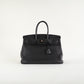 Bolso de Mano Hermès Birkin Noir 35 en Piel Negra