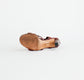 Sandalias de Tacón Gucci de Piel Café con Borlas Doradas