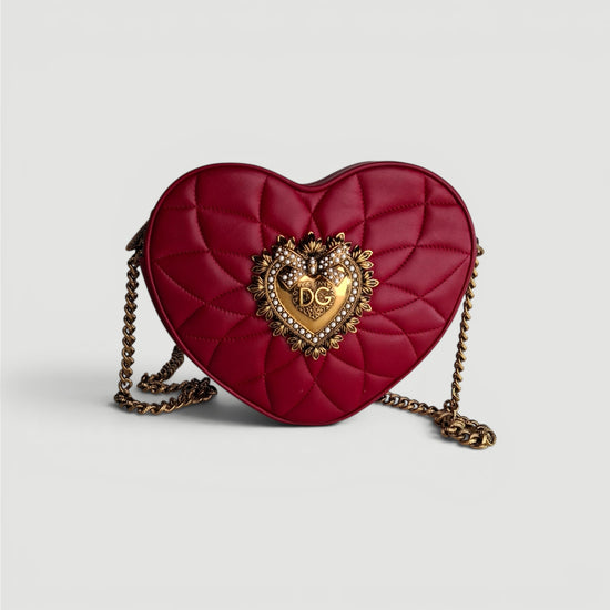 Bolso Dolce Gabbana Devotion Heart en piel roja