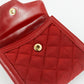 Cartera Burberry Quilted Wallet en Lona Roja
