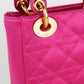 Bolso Mini Christian Dior Mini Lady Dior Cannage en Satín