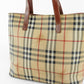 Bolso Tote Burberry Vintage Check de Lona Beige con Asas