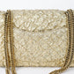 Bolso Crossbody Chanel Classic Double Flap en Lamé Dorado