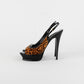 Sandalias de tacón y plataforma Yves Saint en piel animal print