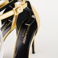 Sandalias de tacón Yves Saint Laurent en piel dorada