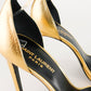 Sandalias de tacón Yves Saint Laurent en piel dorada