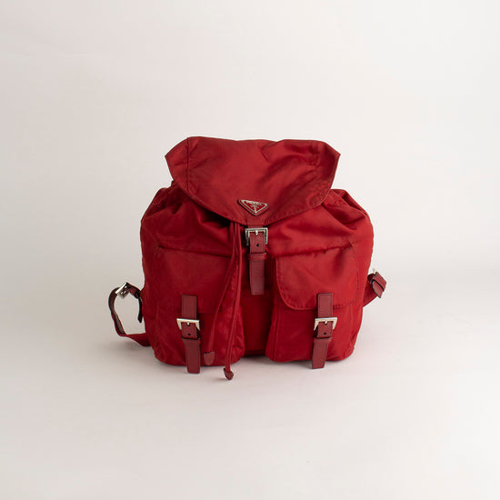 Mochila Prada Tessuto en Nylon Vino