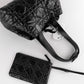 Bolso Tote Dior Toujours de Piel Negra Craquelada