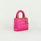 Bolso Mini Christian Dior Mini Lady Dior Cannage en Satín