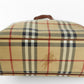 Bolso Tote Burberry Vintage Check de Lona Beige con Asas