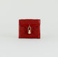 Cartera Burberry Quilted Wallet en Lona Roja