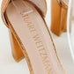 Sandalias de Tacón Stuart Weitzman de Piel Tipo Exótica Dorada