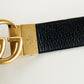 Cinturón Gucci Double GG en Piel Negra