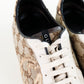 Tenis Gucci de Lona y Piel Beige