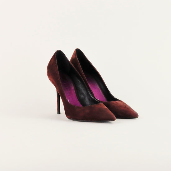 Tacones Burberry en Gamuza Morada
