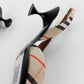 Tacones Burberry en Piel y Lona Archive Check Beige