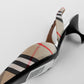 Tacones Burberry en Piel y Lona Archive Check Beige