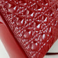 Bolso de Mano Lady Dior Clásico en Piel Cannage Charolada Roja