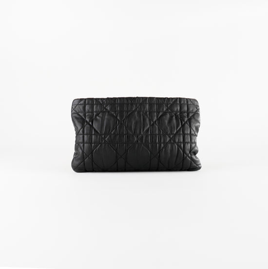 Bolso Clutch Christian Dior en Piel Cannage Negra