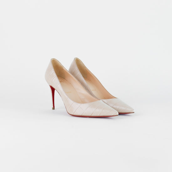 Tacones Christian Louboutin Kate en Piel Beige