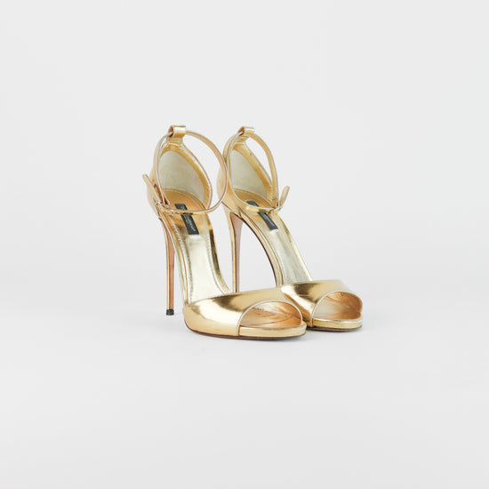 Tacones Dolce & Gabbana en Piel de Cordero Dorada