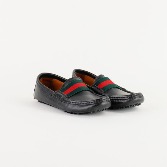 Mocasines Gucci Infantiles en Piel Negra