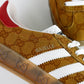Tenis Adidas x Gucci Gazelle de Textil Dorado