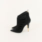 Botines Giuseppe Zanotti en Gamuza Negra con Cierre Trasero