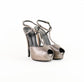Tacones Giuseppe Zanotti en Piel Gris con Efecto Víbora