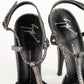 Tacones Giuseppe Zanotti en Piel Gris con Efecto Víbora