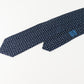 Corbata Hermès en Seda Azul con Patrón de Aves