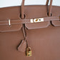 Bolso de Mano Hermès Birkin Gold 40 en Piel Caramelo