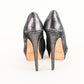 Tacones Jimmy Choo en Tela Negra Metálica