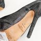 Tacones Jimmy Choo en Tela Negra Metálica