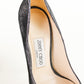 Tacones Jimmy Choo en Tela Negra Metálica