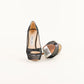 Tacones Jimmy Choo en Tela Negra Metálica
