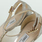 Tacones Jimmy Choo en Piel Plateada con Efecto Glitter