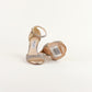 Tacones Jimmy Choo en Piel Plateada con Efecto Glitter