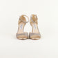 Tacones Jimmy Choo en Piel Plateada con Efecto Glitter
