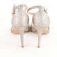 Tacones Jimmy Choo en Piel Plateada con Efecto Glitter