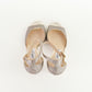 Tacones Jimmy Choo en Piel Plateada con Efecto Glitter
