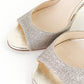 Tacones Jimmy Choo en Piel Plateada con Efecto Glitter