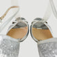 Sandalias de tacón Jimmy Choo en piel plateada