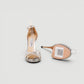 Sandalias de tacón Jimmy Choo en piel plateada