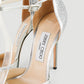 Sandalias de tacón Jimmy Choo en piel plateada