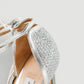 Sandalias de tacón Jimmy Choo en piel plateada