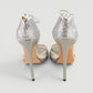 Sandalias de tacón Jimmy Choo en piel plateada